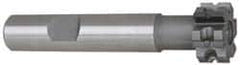 Whitney Tool Co. - 1/32" Radius, 1/16" Circle Diam, 3/4" Cutter Diam, 3/8" Cutting Width, Shank Connection, Concave Radius Cutter - 1/2" Shank Diam, 3" OAL, Carbide-Tipped, Uncoated, Profile Ground, 6 Teeth, Weldon Flat - USA Tool & Supply