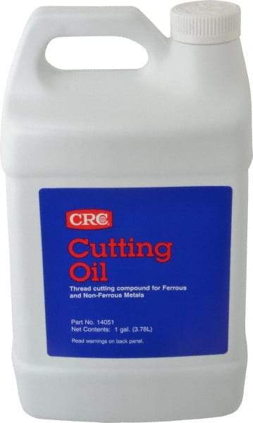 CRC - 1 Gal Bottle Cutting Fluid - Straight Oil, For Drilling, Reaming, Sawing, Shearing, Tapping, Threading, Turning - USA Tool & Supply