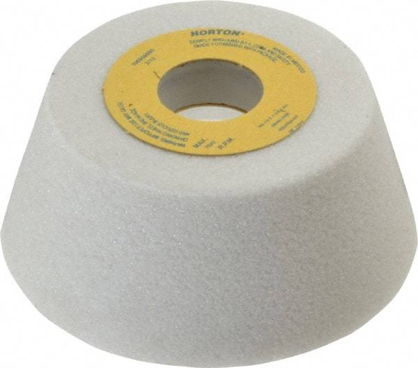 Norton - 3" Diam, 3/4" Hole Size, 1-1/4" Overall Thickness, 60 Grit, Type 11 Tool & Cutter Grinding Wheel - Medium Grade, Aluminum Oxide, J Hardness, Vitrified Bond, 7,640 RPM - USA Tool & Supply