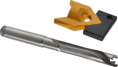 Kennametal - 9 to 9.49mm Diam, 5xD, 47.5mm Max Depth, 3/8" Shank Diam, 57.91mm Flute, 104.78mm OAL, Replaceable Tip Drill - KTIP03580HP Insert, H Seat Size, Series KenTIP - USA Tool & Supply
