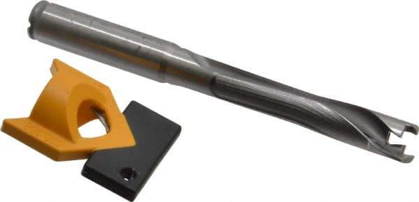 Kennametal - 12 to 12.49mm Diam, 5xD, 62.48mm Max Depth, 1/2" Shank Diam, 76.45mm Flute, 127mm OAL, Replaceable Tip Drill - KTIP04844HP Insert, N Seat Size, Series KenTIP - USA Tool & Supply