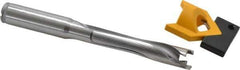 Kennametal - 13 to 13.49mm Diam, 5xD, 67.56mm Max Depth, 9/16" Shank Diam, 82.3mm Flute, 133.35mm OAL, Replaceable Tip Drill - KTIP05156HP Insert, P Seat Size, Series KenTIP - USA Tool & Supply