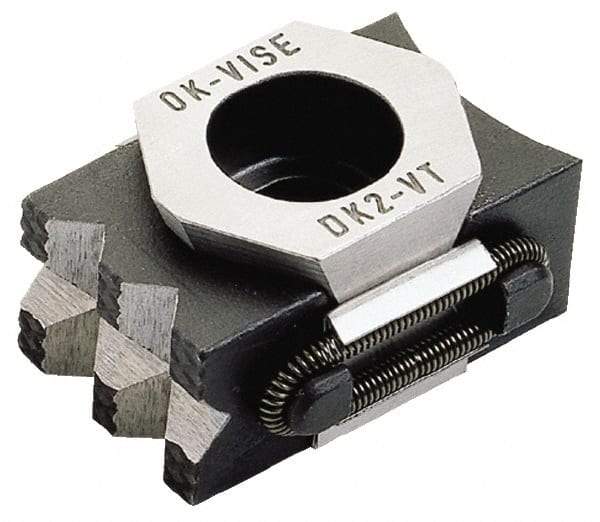 Mitee-Bite - 5,000 Lb Holding Force Single Vise Machinable Wedge Clamp - 1.3" Wide x 0.83" Deep x 0.59" High Base, 30 to 34 HRC, 1.3 to 1.46" Jaw Spread, 30 Lb/Ft Torque, 5/16-18 Screw Thread - USA Tool & Supply