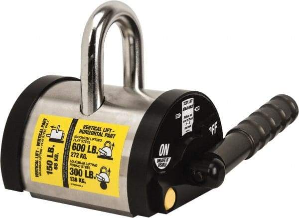Mag-Mate - 600 Lb Load Capacity, Magnetic Lifter - 4-1/2" High x 6" Wide - USA Tool & Supply