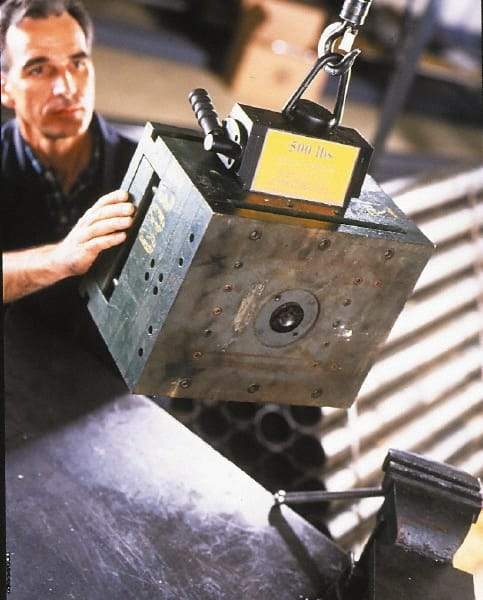 Mag-Mate - 1,200 Lb Load Capacity, Magnetic Lifter - 4-1/2" High x 10-1/2" Wide - USA Tool & Supply