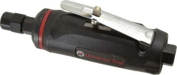 Universal Tool - 1/4" Collet, Straight Handle, Angle Air Die Grinder - 23,000 RPM, Rear Exhaust, 4 CFM, 0.66 hp, 90 psi, 1/4 NPT - USA Tool & Supply