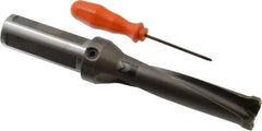 Kennametal - 4.63" Max Drill Depth, 4xD, 1.1563" Diam, Indexable Insert Drill - 2 Inserts, 1-1/4" Shank Diam, Straight Shank - USA Tool & Supply