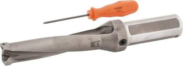Kennametal - 114.3mm Max Drill Depth, 4xD, 1.1252" Diam, Indexable Insert Drill - 2 Inserts, 1-1/4" Shank Diam, Straight Shank - USA Tool & Supply