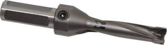 Kennametal - 63.5mm Max Drill Depth, 4xD, 5/8" Diam, Indexable Insert Drill - 2 Inserts, 3/4" Shank Diam, Straight Shank - USA Tool & Supply