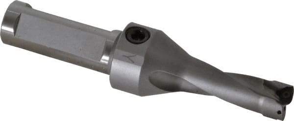 Kennametal - 1.6" Max Drill Depth, 2.5xD, 15.9mm Diam, Indexable Insert Drill - 2 Inserts, 3/4" Shank Diam, Straight Shank - USA Tool & Supply