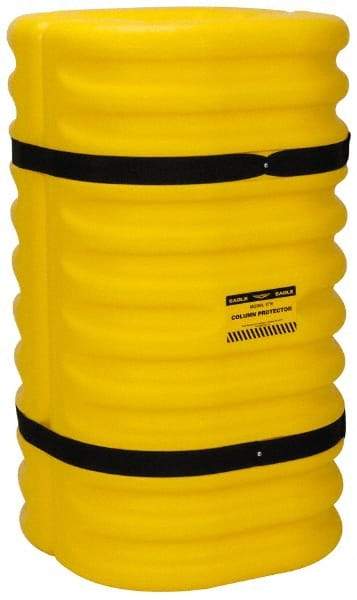 Eagle - 24" Wide x 24" Deep x 42" High, High Density Polyethylene Column Protector - Fits 10" Columns, Yellow - USA Tool & Supply