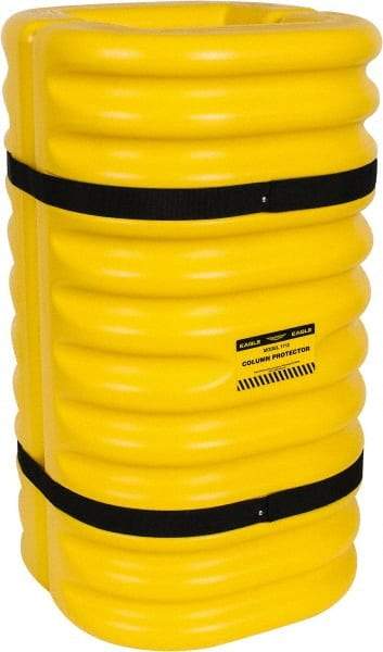 Eagle - 24" Wide x 24" Deep x 42" High, High Density Polyethylene Column Protector - Fits 12" Columns, Yellow - USA Tool & Supply