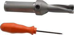 Kennametal - 2-1/32" Max Drill Depth, 2.5xD, 20.6mm Diam, Indexable Insert Drill - 2 Inserts, 1" Shank Diam, Straight Shank - USA Tool & Supply