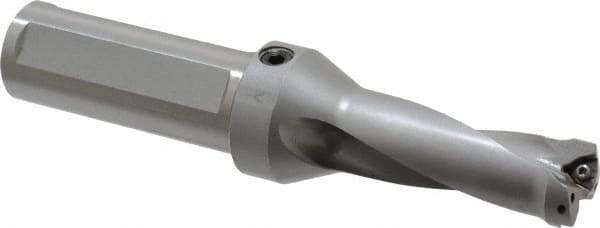 Kennametal - 2.65" Max Drill Depth, 2.5xD, 27mm Diam, Indexable Insert Drill - 2 Inserts, 1-1/4" Shank Diam, Straight Shank - USA Tool & Supply