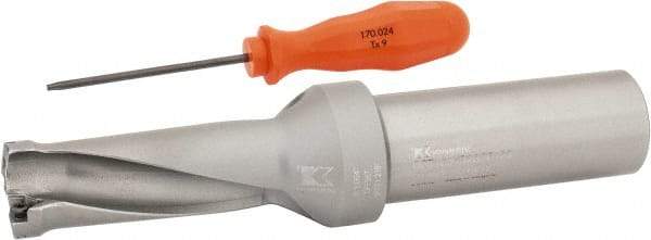 Kennametal - 2.7" Max Drill Depth, 2.5xD, 27.8mm Diam, Indexable Insert Drill - 2 Inserts, 1-1/4" Shank Diam, Straight Shank - USA Tool & Supply