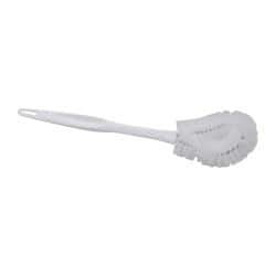 PRO-SOURCE - 17" OAL Toilet Bowl Brush - Polypropylene Bristles, 13" Plastic Handle, White - USA Tool & Supply