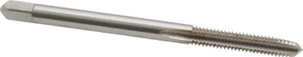 Kennametal - #6-40 UNF 2B/3B 3 Flute Bright Finish High Speed Steel Straight Flute Standard Hand Tap - Plug, Right Hand Thread, 2" OAL, 0.688" Thread Length, H2 Limit, Oversize - Exact Industrial Supply