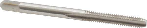 Kennametal - #8-32 UNC 3B 2 Flute Bright Finish High Speed Steel Straight Flute Standard Hand Tap - Bottoming, Right Hand Thread, 2.13" OAL, 3/4" Thread Length, H2 Limit, Oversize - Exact Industrial Supply
