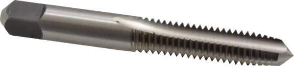 Kennametal - 3/8-16 UNC 3B 3 Flute Bright Finish High Speed Steel Straight Flute Standard Hand Tap - Plug, Right Hand Thread, 2.94" OAL, 1-1/4" Thread Length, H3 Limit, Oversize - Exact Industrial Supply