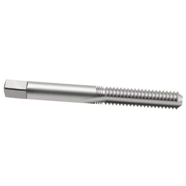 Kennametal - 5/16-18 UNC 3B 2 Flute Bright Finish High Speed Steel Straight Flute Standard Hand Tap - Bottoming, Right Hand Thread, 2.72" OAL, 1-1/8" Thread Length, H3 Limit, Oversize - Exact Industrial Supply