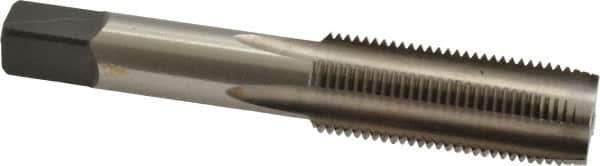 Kennametal - 11/16-16 UNF 4 Flute Bright Finish High Speed Steel Straight Flute Standard Hand Tap - Bottoming, Right Hand Thread, 4.03" OAL, 1.063" Thread Length, H3 Limit, Oversize - USA Tool & Supply