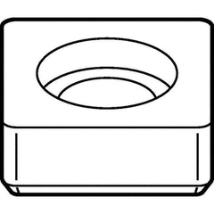 Kennametal - 1/2" Inscribed Circle, Diamond (Shape) Turning Shim for Indexables - Carbide, 0.188" Thick, SM Shim Style, Negative Rake - USA Tool & Supply