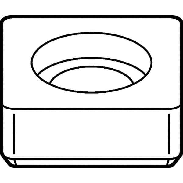 Kennametal - 7.52mm Inscribed Circle, Square Turning Shim for Indexables - 0.19" Thick, SKSN Shim Style - USA Tool & Supply