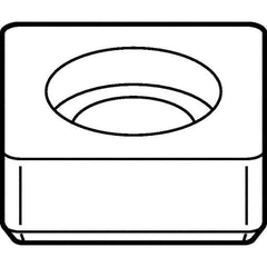 Kennametal - 3.96mm Inscribed Circle, Square Turning Shim for Indexables - Carbide, 0.126" Thick, SMYI Shim Style - USA Tool & Supply