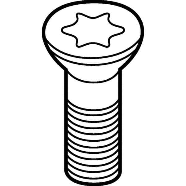 Kennametal - Torx Cap Screw for Indexable Roughing - M4 Thread, For Use with Inserts - USA Tool & Supply