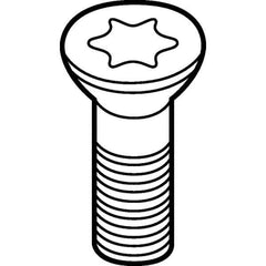 Kennametal - Torx Cap Screw for Indexable Milling - M2.5x0.45 Thread, For Use with Inserts - USA Tool & Supply