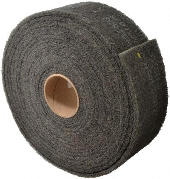 3M - 30' Long x 4" Wide Nonwoven Roll - Very Fine Grade, Gray, Silicon Carbide - USA Tool & Supply