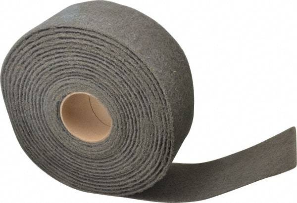 3M - 30' Long x 4" Wide Nonwoven Roll - Very Fine Grade, Gray, Silicon Carbide - USA Tool & Supply