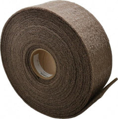 3M - 30' Long x 4" Wide Nonwoven Roll - Medium Grade, Tan, Aluminum Oxide - USA Tool & Supply