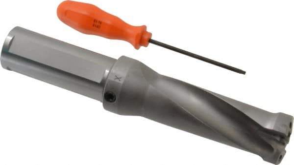 Kennametal - 4.1" Max Drill Depth, 2.5xD, 41.3mm Diam, Indexable Insert Drill - 2 Inserts, 1-1/2" Shank Diam, Straight Shank - USA Tool & Supply