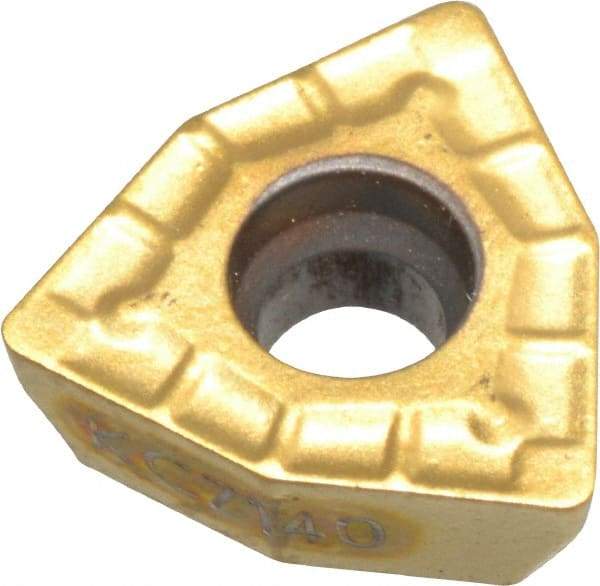 Kennametal - DFT030204 MD Grade KC7140 Carbide Indexable Drill Insert - TiN/TiCN Finish, Trigon, 6mm Inscribed Circle - USA Tool & Supply
