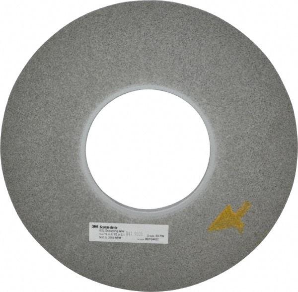 3M - 12" Diam, 1/2" Face Width, 5" Center Hole, Fine Grade, Silicon Carbide Deburring Wheel - Convolute, Hard Density 8 Grade, 3,000 RPM - USA Tool & Supply