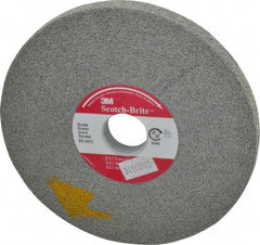 3M - 6" Diam, 1/2" Face Width, 1" Center Hole, Medium Grade, Silicon Carbide Deburring Wheel - Convolute, Hard Density 8 Grade, 6,000 RPM - USA Tool & Supply