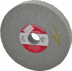 3M - 6" Diam, 1" Face Width, 1" Center Hole, Medium Grade, Aluminum Oxide Deburring Wheel - Convolute, Hard Density 8 Grade, 6,000 RPM - USA Tool & Supply