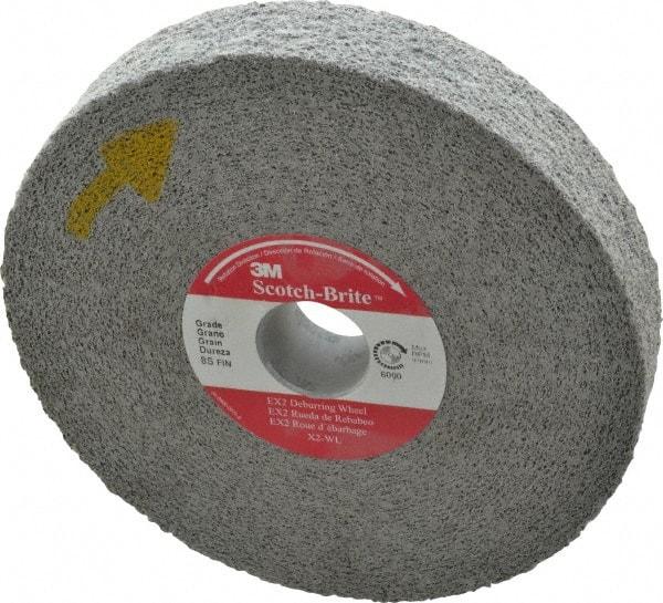3M - 6" Diam, 1" Face Width, 1" Center Hole, Fine Grade, Silicon Carbide Deburring Wheel - Convolute, Hard Density 8 Grade, 6,000 RPM - USA Tool & Supply