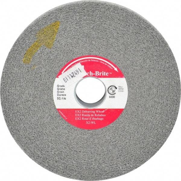 3M - 6" Diam, 1" Face Width, 1" Center Hole, Fine Grade, Silicon Carbide Deburring Wheel - Convolute, Hard Density 9 Grade, 6,000 RPM - USA Tool & Supply