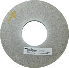3M - 8" Diam, 1/2" Face Width, 3" Center Hole, Medium Grade, Aluminum Oxide Deburring Wheel - Convolute, Hard Density 8 Grade, 4,500 RPM - USA Tool & Supply