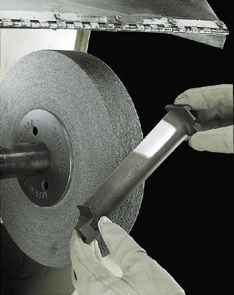 3M - 12" Diam, 3" Face Width, 5" Center Hole, Medium Grade, Aluminum Oxide Deburring Wheel - Convolute, Medium Density 5 Grade, 3,000 RPM - USA Tool & Supply