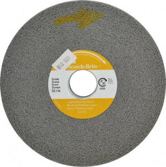 3M - 6" Diam, 2" Face Width, 1" Center Hole, Medium Grade, Aluminum Oxide Deburring Wheel - Convolute, Medium Density 5 Grade, 6,000 RPM - USA Tool & Supply