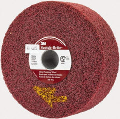 3M - 6" Diam, 2" Face Width, 1" Center Hole, Coarse Grade, Aluminum Oxide Deburring Wheel - Convolute, Medium Density 5 Grade, 6,000 RPM - USA Tool & Supply