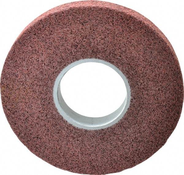 3M - 8" Diam, 1" Face Width, 3" Center Hole, Medium Grade, Aluminum Oxide Deburring Wheel - Convolute, Medium Density 5 Grade, 4,500 RPM - USA Tool & Supply