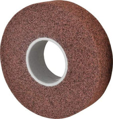 3M - 8" Diam, 2" Face Width, 3" Center Hole, Medium Grade, Aluminum Oxide Deburring Wheel - Convolute, Soft Density 4 Grade, 4,500 RPM - USA Tool & Supply