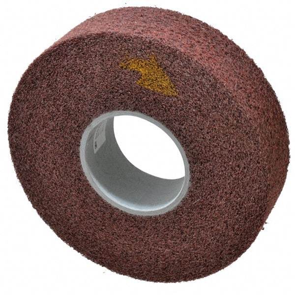 3M - 8" Diam, 2" Face Width, 3" Center Hole, Medium Grade, Aluminum Oxide Deburring Wheel - Convolute, Medium Density 5 Grade, 4,500 RPM - USA Tool & Supply