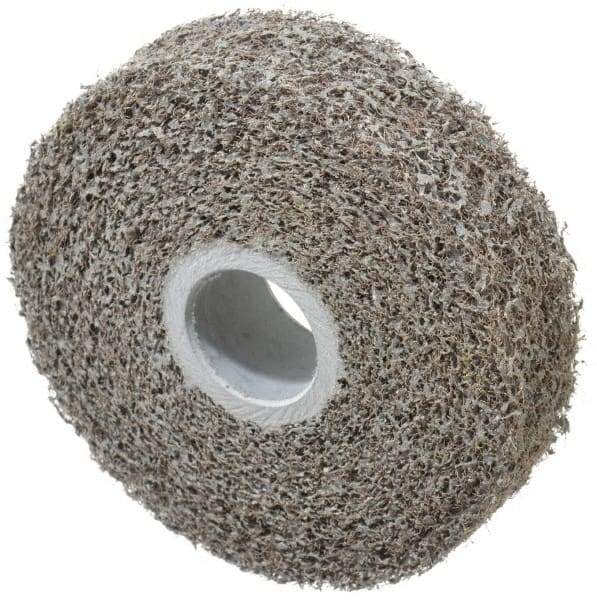 3M - 4" Diam, 1" Face Width, 1" Center Hole, Fine Grade, Silicon Carbide Deburring Wheel - Convolute, Soft Density 2 Grade, 9,000 RPM - USA Tool & Supply