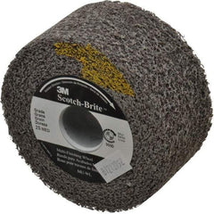 3M - 4" Diam, 2" Face Width, 1" Center Hole, Medium Grade, Silicon Carbide Deburring Wheel - Convolute, Soft Density 2 Grade, 9,000 RPM - USA Tool & Supply
