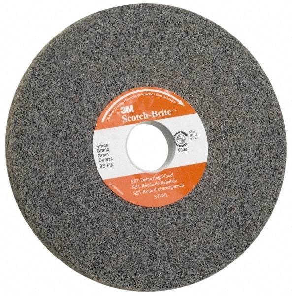3M - 12" Diam, 1/2" Face Width, 5" Center Hole, Fine Grade, Silicon Carbide Deburring Wheel - Convolute, Hard Density 8 Grade, 3,000 RPM - USA Tool & Supply